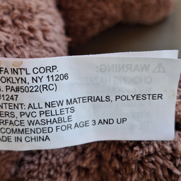 Goffa Brown Bear Plush Lovable Huggable Gingham Bow Stuffed Animal Toy Tagged - Picture 13 of 13